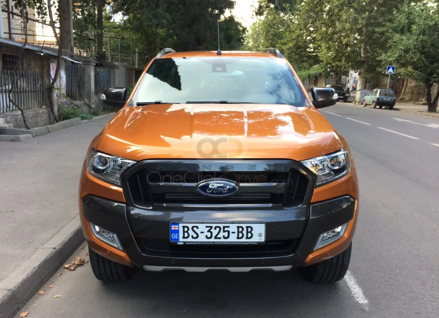 Orange Ford Ranger 2018 for rent in Tbilisi 2